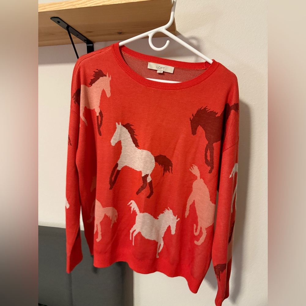 LOFT Horse Sweater